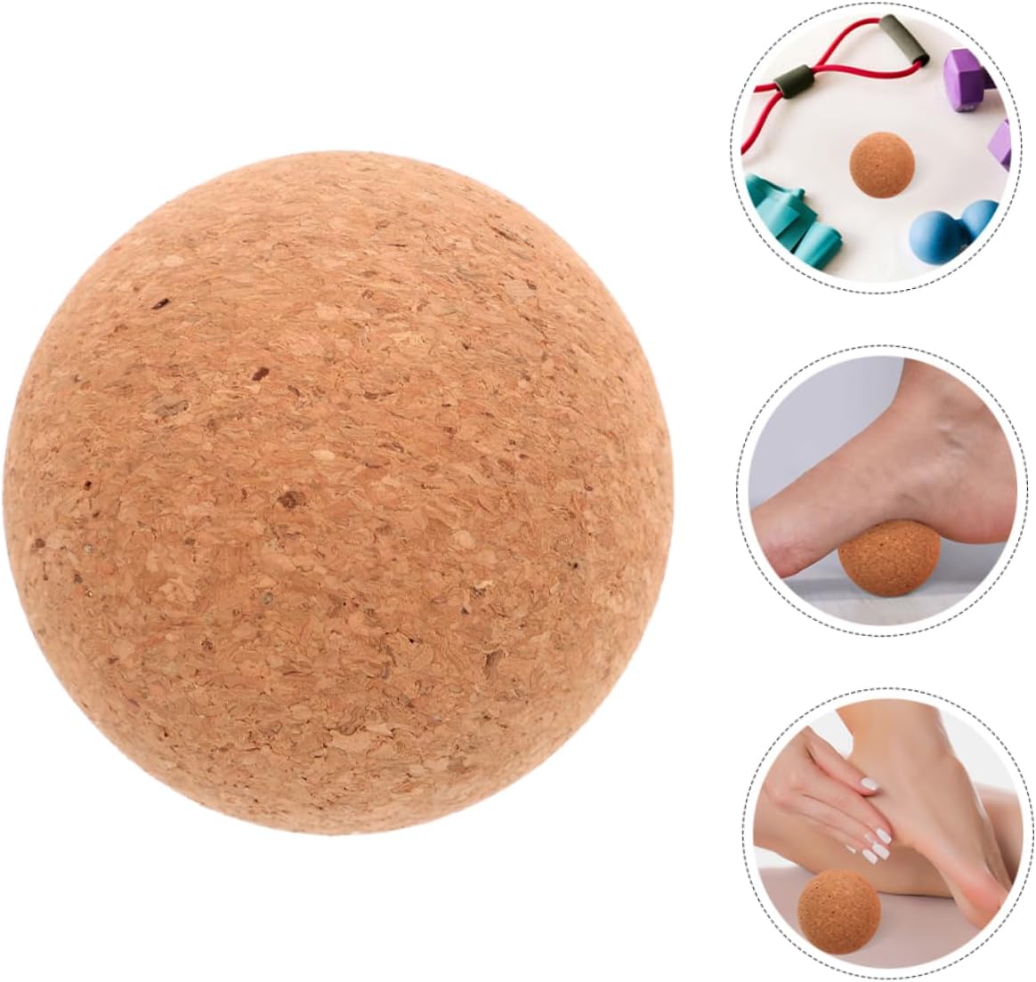 Toyvian Palla Da Yoga Massager Muscolare Palline Da Massaggio Sfera Di Sughero Massaggiatori Per La Schiena Massaggio Palla Per Il Retro Palla Rotolante Trucioli Di Sughero