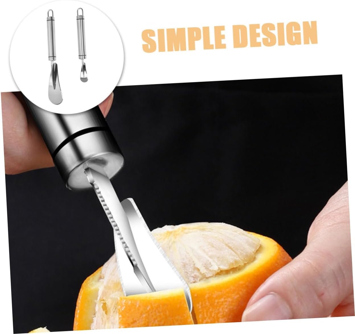Amosfun 2 Set Apripomelo in Acciaio Inossidabile Gadget Cucina Kitchen Gadgets Spremiagrumi Affettatrice Per Ananas Pompelmo Pelapatate Per Frutta E Verdura Utensili Da Cucina 2 Pezzi * 2
