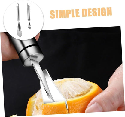 Amosfun 2 Set Apripomelo in Acciaio Inossidabile Gadget Cucina Kitchen Gadgets Spremiagrumi Affettatrice Per Ananas Pompelmo Pelapatate Per Frutta E Verdura Utensili Da Cucina 2 Pezzi * 2