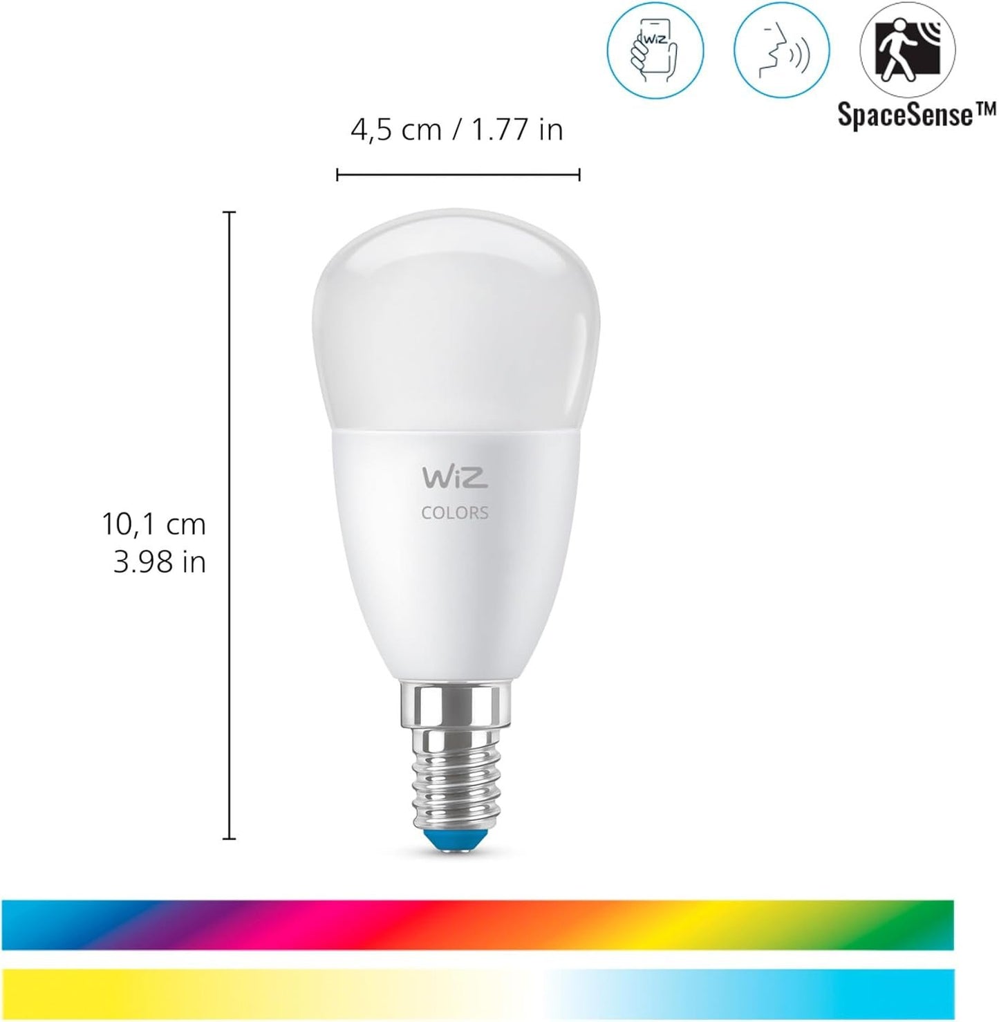 WiZ Color Fancy Round P45 E14 Smart LED Bulb