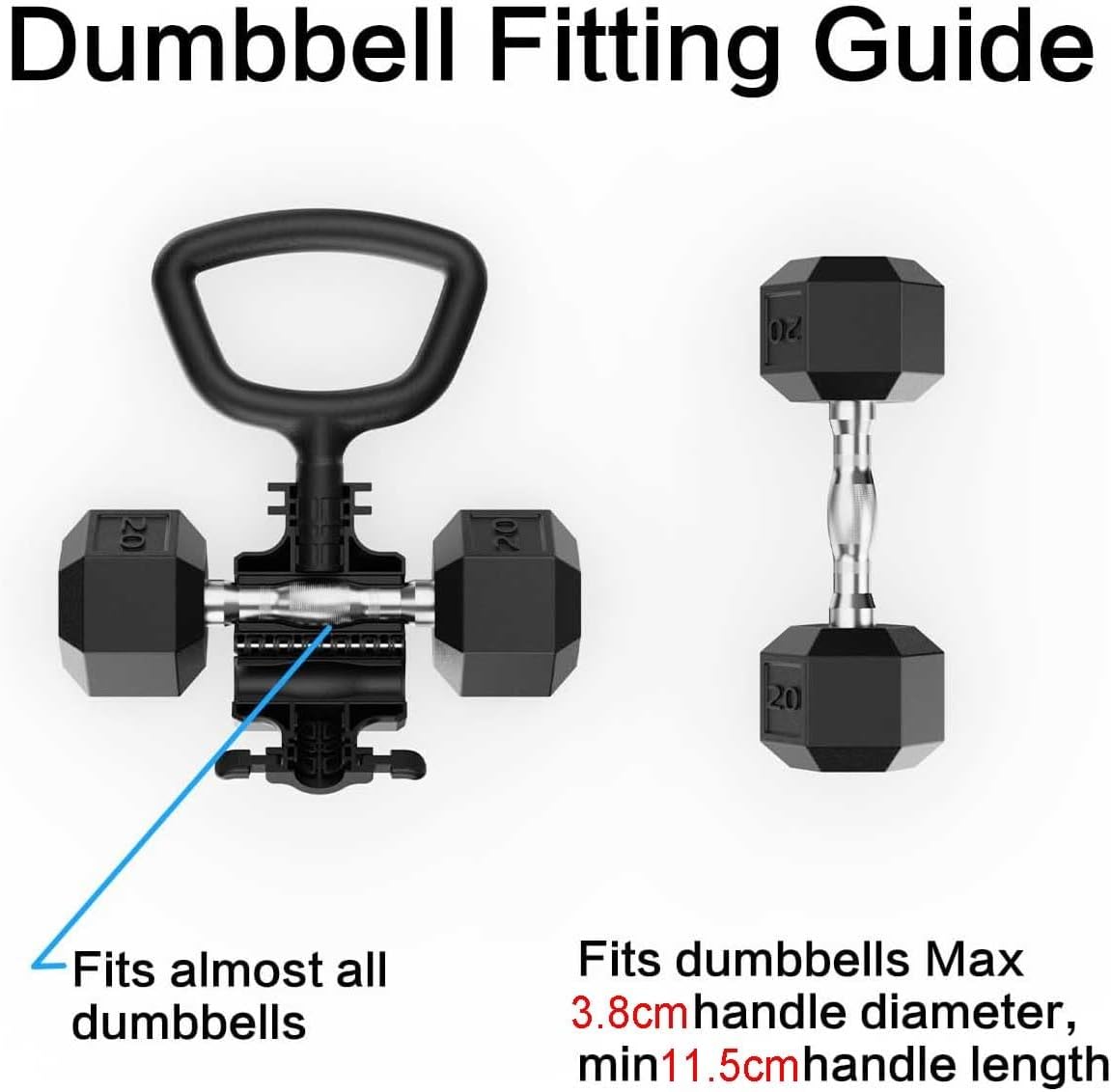 Dumbbell Barbell Converter Bar,Convert Dumbbells to Barbell Set and Kettlebell for Home Fitness,Adjustable Weight Capacitry Bar Convert to Dumbbell Set,For Home Gym Full Body Workouts