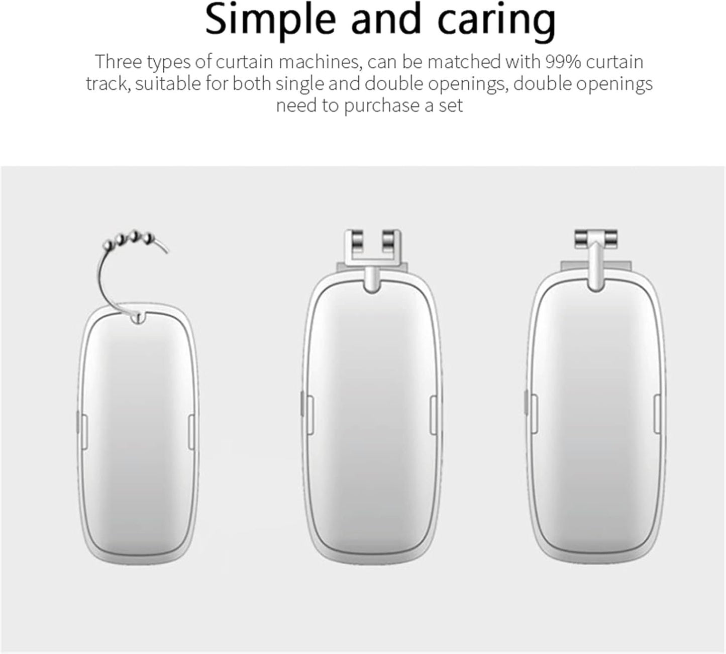 Automatic Curtain Opener Closer Robot Wireless Smart Curtain Motor Timer Voice Control Smart Home Automation Device for for I Rail/U Rail/Rod Compatible with Alexa Google,I Rail