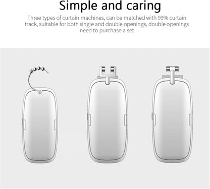 Automatic Curtain Opener Closer Robot Wireless Smart Curtain Motor Timer Voice Control Smart Home Automation Device for for I Rail/U Rail/Rod Compatible with Alexa Google,I Rail