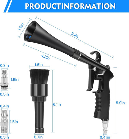 Car Cleaning Gun, High Pressure Car Blow Gun for Car Detailing, Quickly Clean and Dry Car Surfaces with Strong Air
