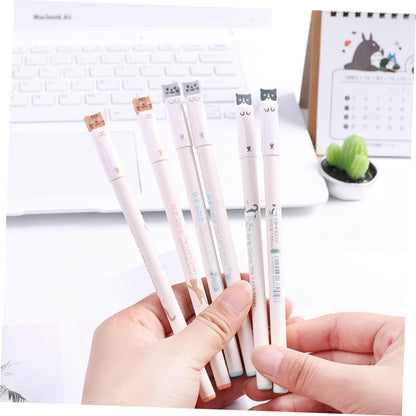STOBOK Cute Cat Gel Pens 0.38mm Black Ink Japanese Stationery for Office School