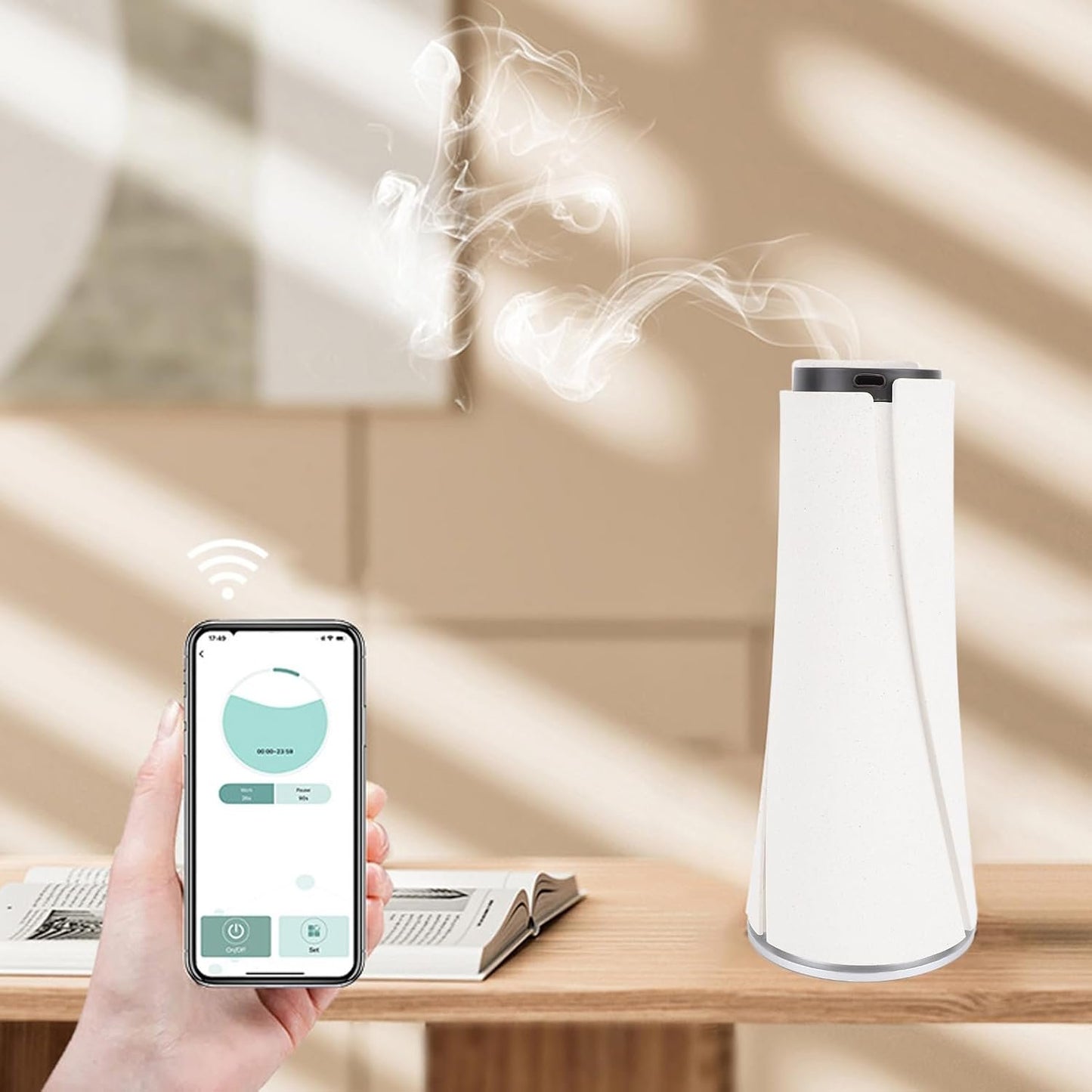 100ml Essential Oil Diffuser for Home, 200-300 m ³ Premium Cool Mist Air Desk Humidifier for Bedroom Large Room Office, with Timer APP Control