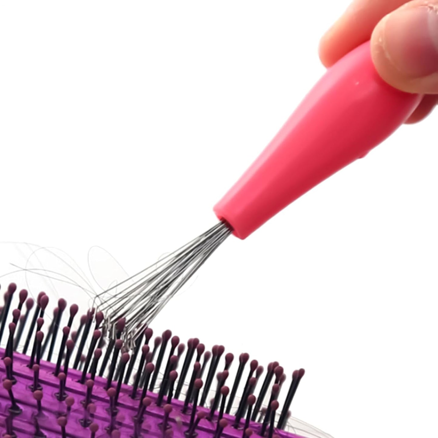 Hairbrush Comb Cleaner Tool, Portable Wire Rake Hair, Dirt Remover, 9x1.7cm for Salon Styling, Haircut, and Daily Use Efficient Cleaning Performance Cleaner Removes Sets