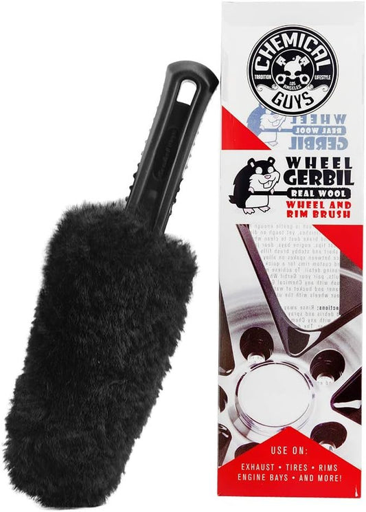 Chemical Guys Gerbil Wheel and Rim Brush, Safe for Exhaust, Tires, Rims, Engine Bays, & More