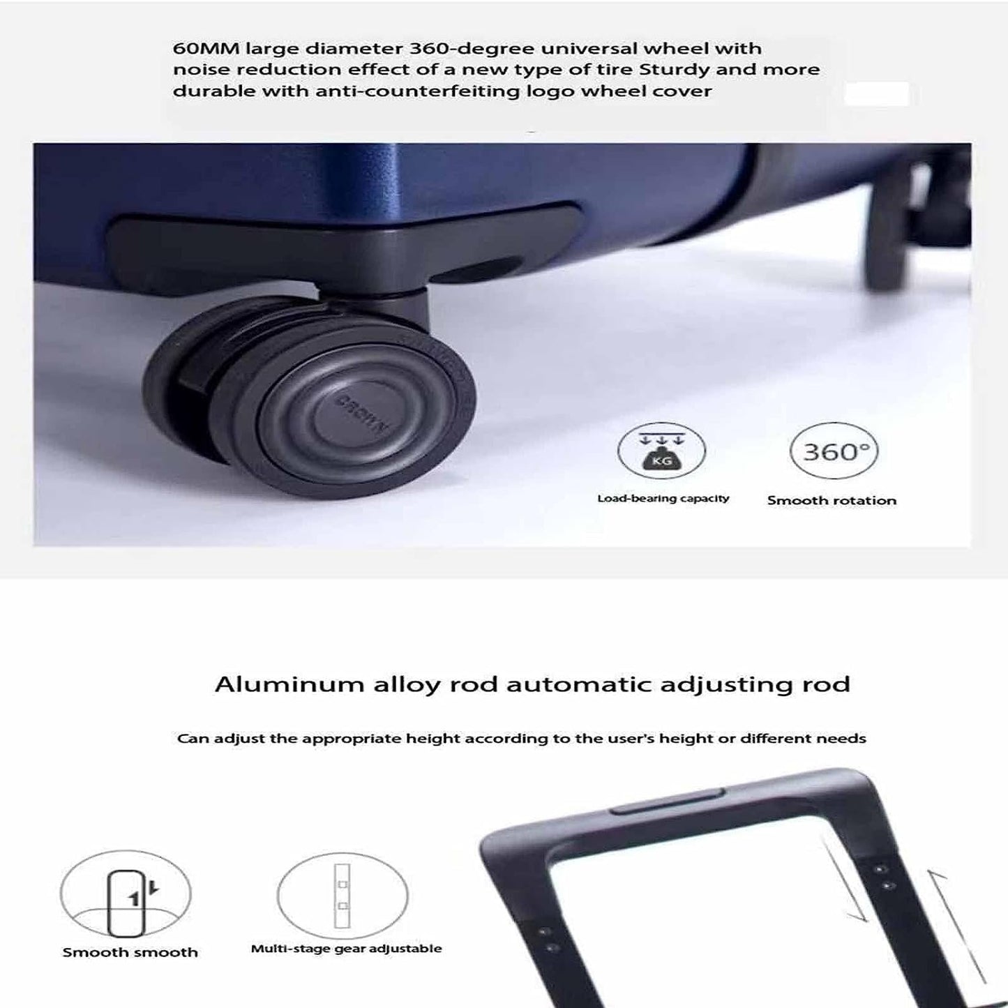 Portable Suitcase Suitcases with Wheels Large-Capacity Aluminum Frame Luggage Security TSA Combination Lock Carry On Luggage Drop-Proof Suitcase Smooth to use