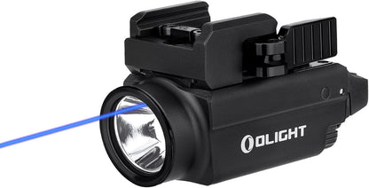 OLIGHT Baldr S BL 800 Lumens LED Rechargeable Tactical Flashlight, Compact Rail Mounted Light with Blue Beam and White LED Combo, Flashlight Compatible with 1913 or GL Rail (Black)