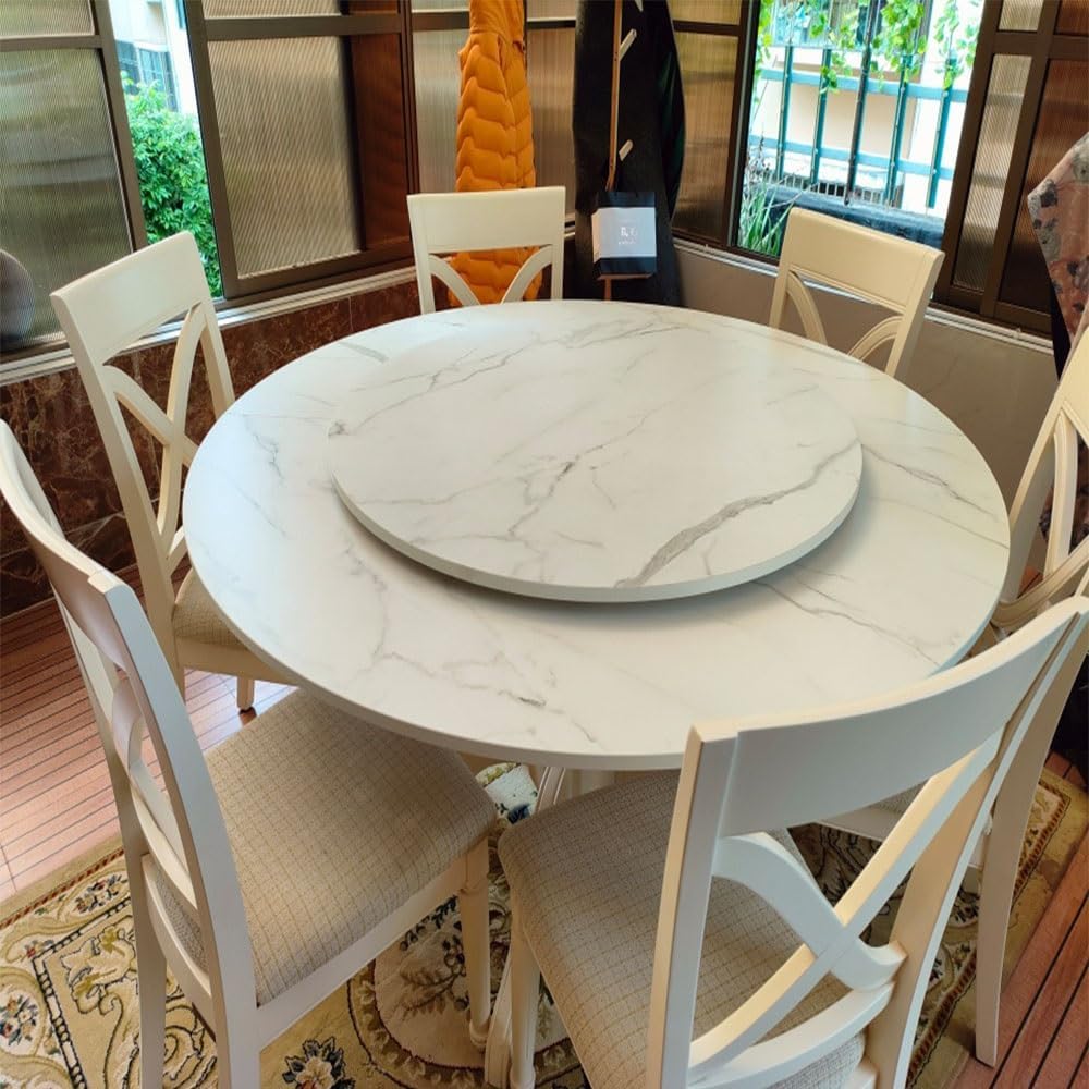 OPOLDBDMAC Wood Lazy Susan for Dining Table，28 30 36 40in Rotating Serving Tray Round Tabletop Rotating Tray，Serving Plate 360° Swivel, Heavy Duty Wooden Turntable(Golden Oak,95cm/37in)