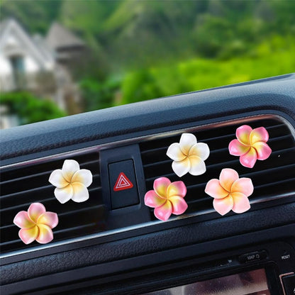 6 PCS Car Vent Air Freshener Clip Women Cute Car Decorations Accessories Pink Flower Car Interior Accessories (6 Pcs Egg Flower)