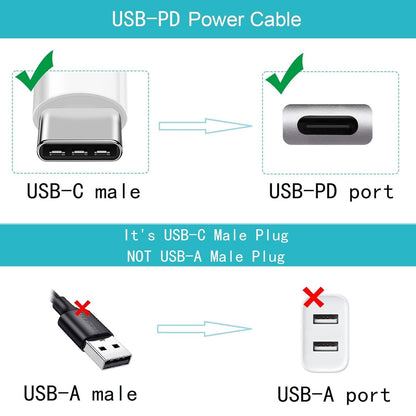 USB C to DC 12V 5.5 * 2.1mm Plug Converter Charging Cable 1M, Type C PD to DC Barrel Power Cable with 2.5 * 5.5mm 3.5 * 1.35mm Adapter
