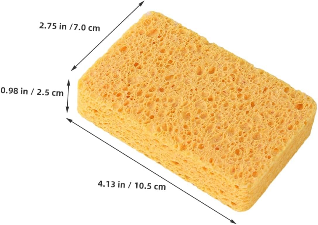LABRIMP 6pcs Reusable Kitchen Sponge Multi Functional Cleaning Scrub Sponge for Pans Bowls and Cups High