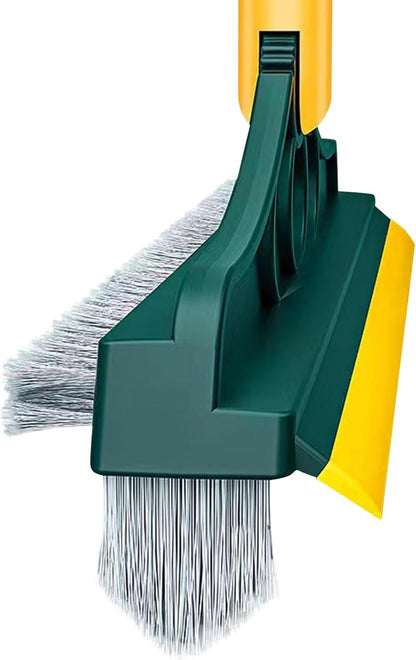 Grout Scrub Brush - Long Handle Cleaning Tool, Floor Scrubber | 3-in-1 Bathroom Brush with Rotating Head, Stiff Bristles for Tile, Shower, Deck, Wall, Kitchen Cleaning Essentials