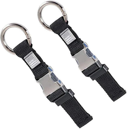 2PCS Heavy Duty Add a Bag Luggage Strap Jacket Gripper,Carry-on Baggage Suitcase Straps Belts Travel Accessories (Black)