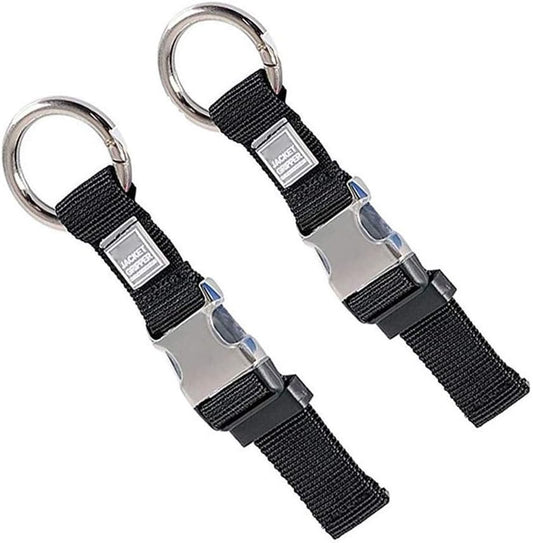 2PCS Heavy Duty Add a Bag Luggage Strap Jacket Gripper,Carry-on Baggage Suitcase Straps Belts Travel Accessories (Black)