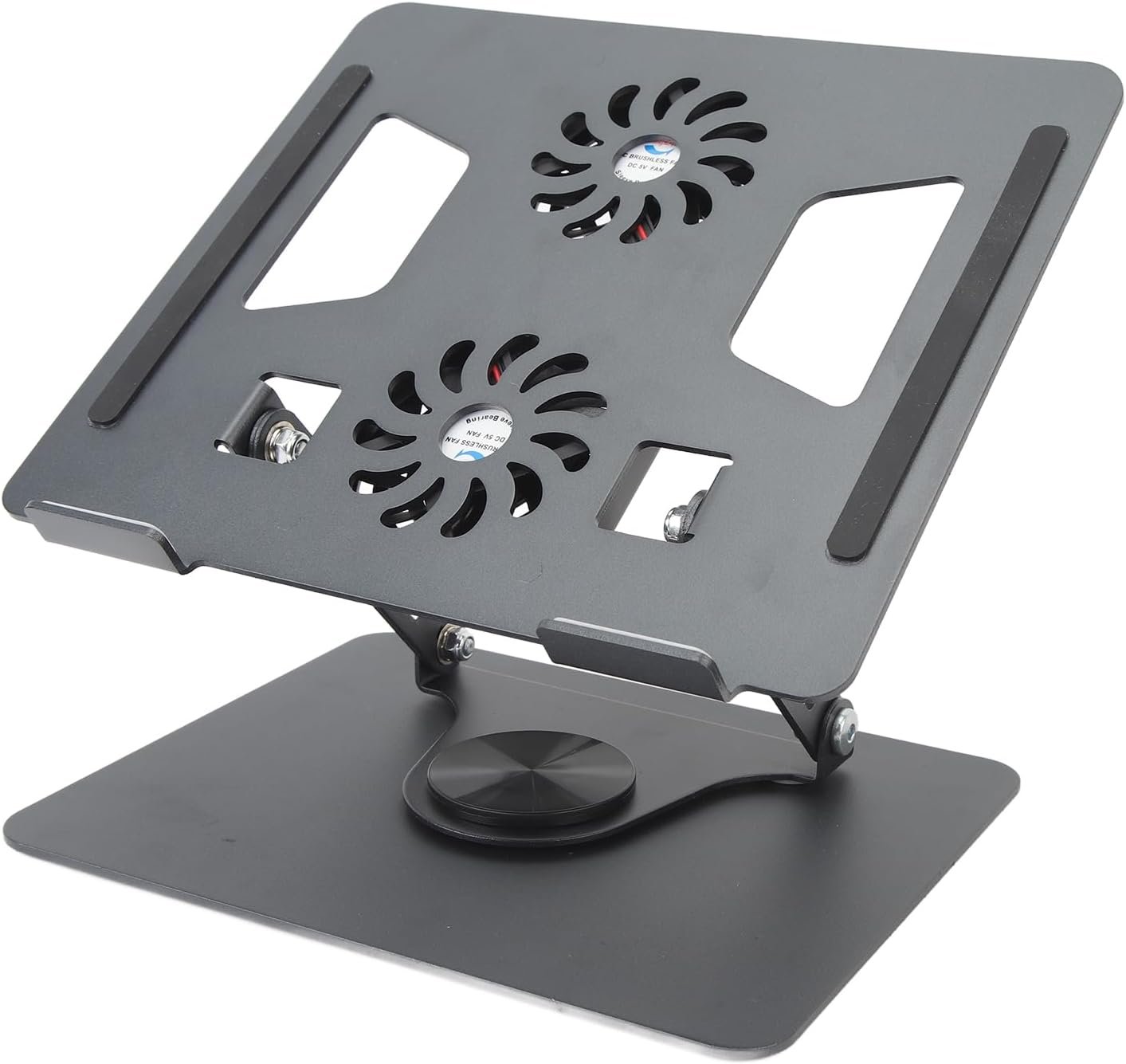 Laptop Stand, Notebook Riser Holder with Stepless Adjustable Cooling Fan Design, Ergonomic Rotatable Laptop Holder for Devices 11 to 17.3 Inches