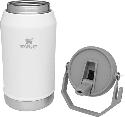 Stanley IceFlow Stainless Steel Water Jug with Straw, Vacuum Insulated Water Bottle for Home and Office, Reusable Tumbler with Straw Leak Resistant Flip, Polar, 64 oz / 1.90 L