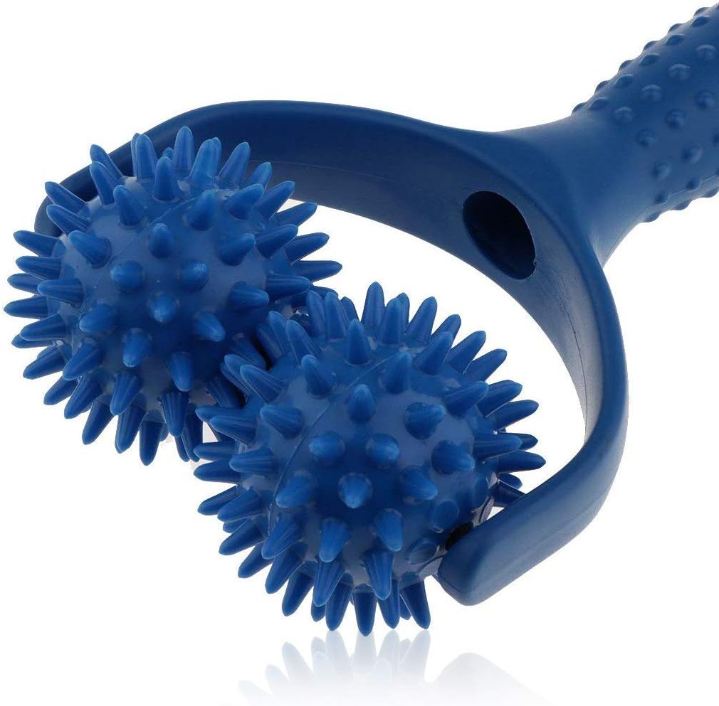 LHKJ Massage Roller with Handle, Acupressure Grip Massager Roller for Calves, Thighs, Shoulder, Leg, Self-Massage