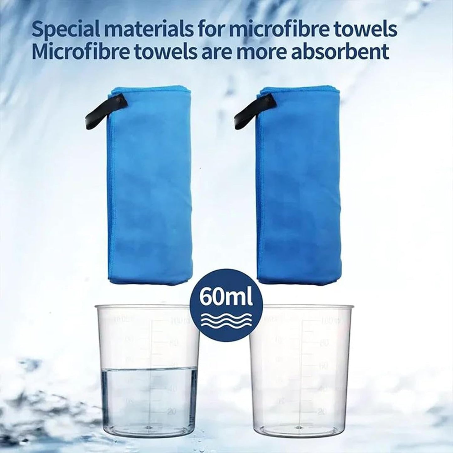 Microfiber Sports Towel, Travel Bath Cloth, Portable Quick Dry Super Absorbent Lightweight Gym Sweat Wipes Soft Workout Gear for Body, 15.75x31.5 Inches