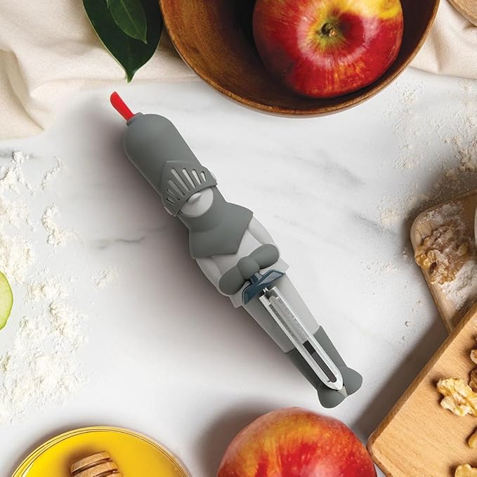 NEW OTOTO Sir Peels A-Lot Medieval Knight Vegetable Peeler - Swivel Vegetable Peelers for Potatoes, Fruits, Cute Gadgets, Gifts, Potato, Veggie, Fruit Peeler, Cute Kitchen Accessories