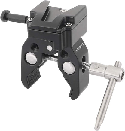 CAMVATE Super Crab Clamp + Universal V-Lock Mount Quick Release Adapter for DSLR Camera Battery - 2596