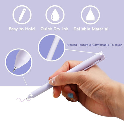 6 PCS Colored Gel Pens, Aesthetic Journaling Smooth Writing Pen, Pastel Quick Dry Coloured Ink Pens, 0.5mm Fine Tip Point, Cute Pen for Coloring Note Taking, School Office Supplies Stationery (6)