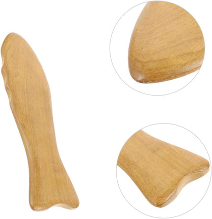 Healeved 1PC Natural Sandalwood Board Facial Care Scraping Plate for Skin Lifting Relaxation Aging Lightweight Portable Wooden Massage Tool for Home Travel
