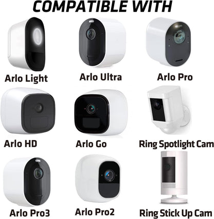 Security Wall Mount 3 Pcs for Oculus Sensor Arlo, Arlo Pro - Metal Camera Bracket Outdoor Indoor With 360 Rotation 1/4" Screw - CCTV Oculus Rift Mount