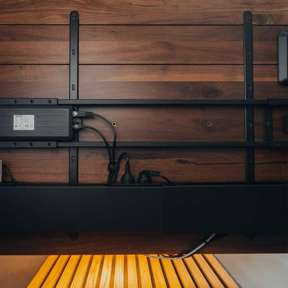 Desky Integrated Cable & Data Channel â€“ Matte Black â€“ No Plugs â€“ Under Desk Cable Tray with Clean Routing and Steel Cover â€“ Perfect for Minimalist Office or Studio Workspaces