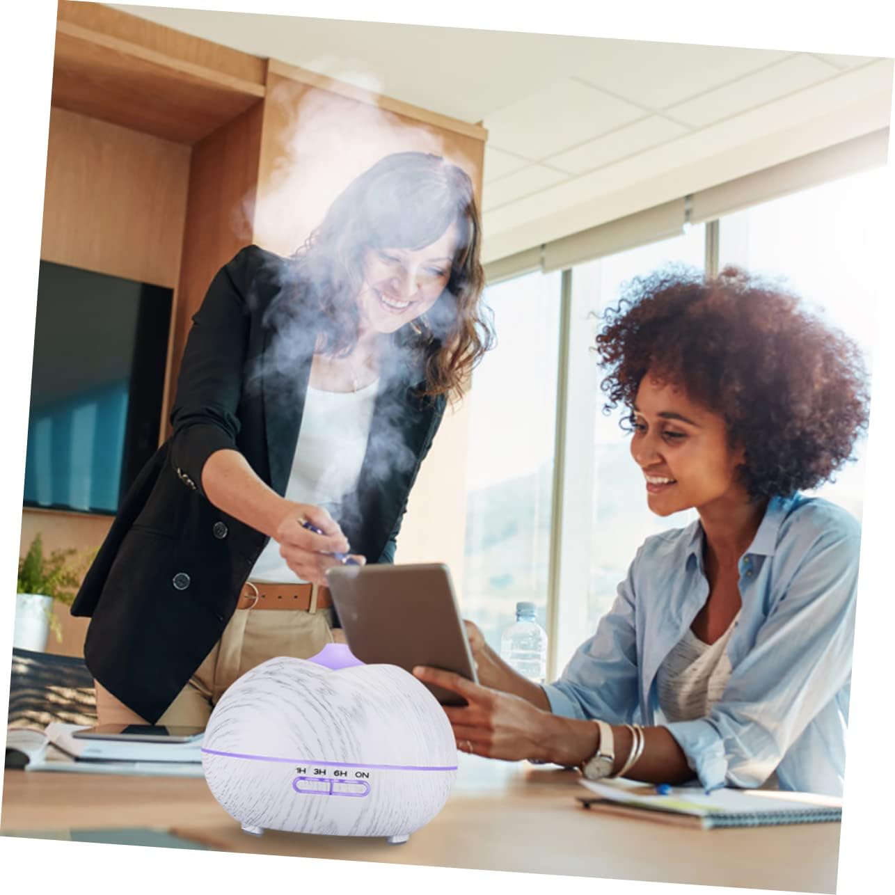 ABOOFAN LED Aromatherapy Humidifier Oil Diffuser with Soothing Colors Ultrasonic Humidifier for Home Office Bedroom Safe Auto Shut Off Intelligent Timer