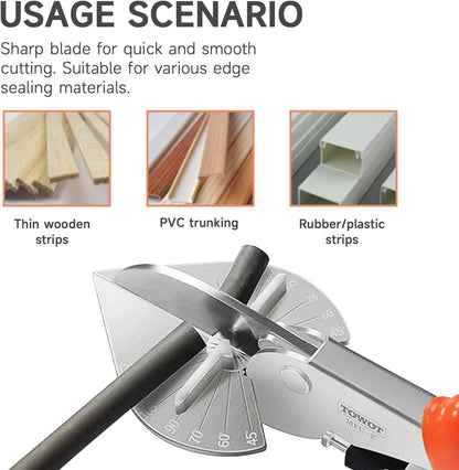 TOWOT Sharp Multi Angle Miter Shear Cutter, Adjustable at 45 To 135 Degree With Safety Lock Hand Tools for Cutting Plastic, PVC and Molding Trim