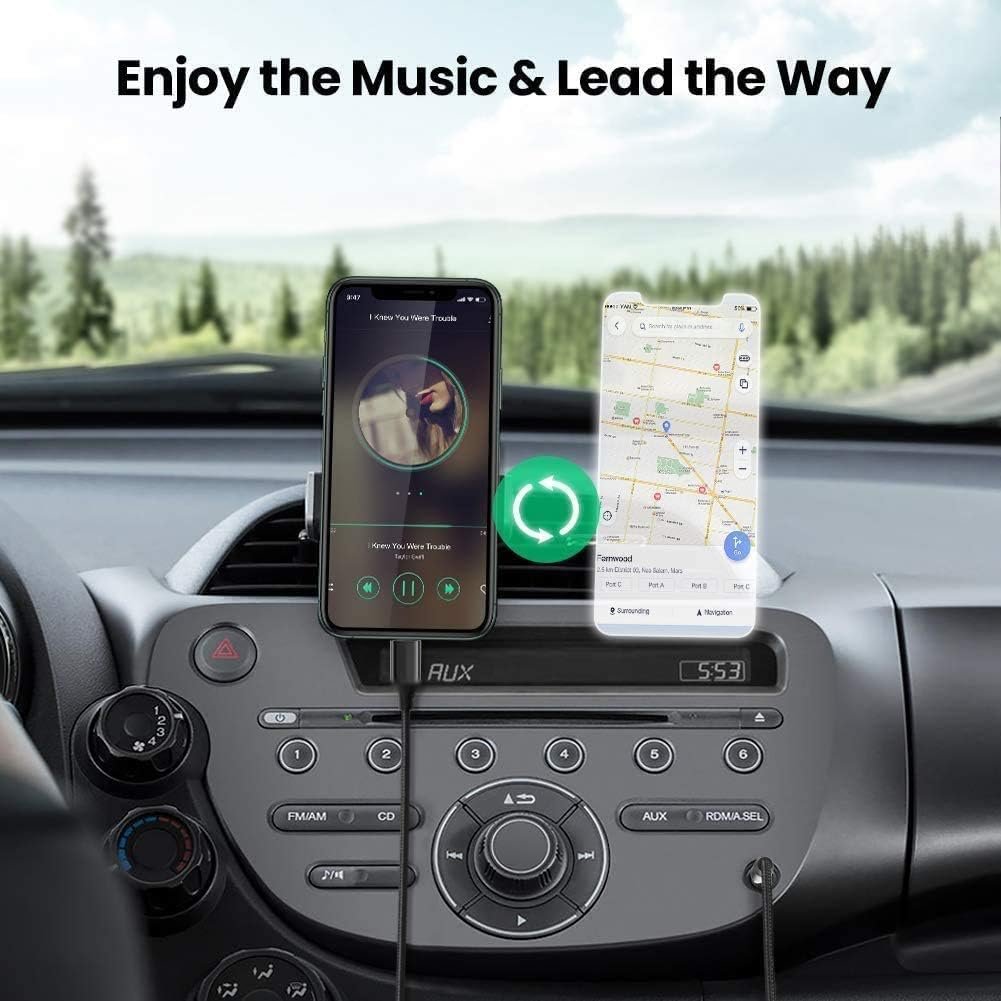 (Apple MFi Certified) AUX Cord for iPhone,Lightning to 3.5mm AUX Audio for Car Stereo Headphone Jack Cable Adapter Compatible for iPhone 14/13/12/11/XR/X/8/7/Speaker/Home Stereo/Headset/All iOS-3.3ft