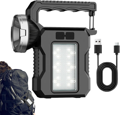 Iouyjiu Solar Outdoor Lamp, Waterproof Torch Light, Powerful Led Flashlight, Multipurpose Camping Gear for Hiking, Travel, Exploring, Adventure Sports and Entertainment-Camping