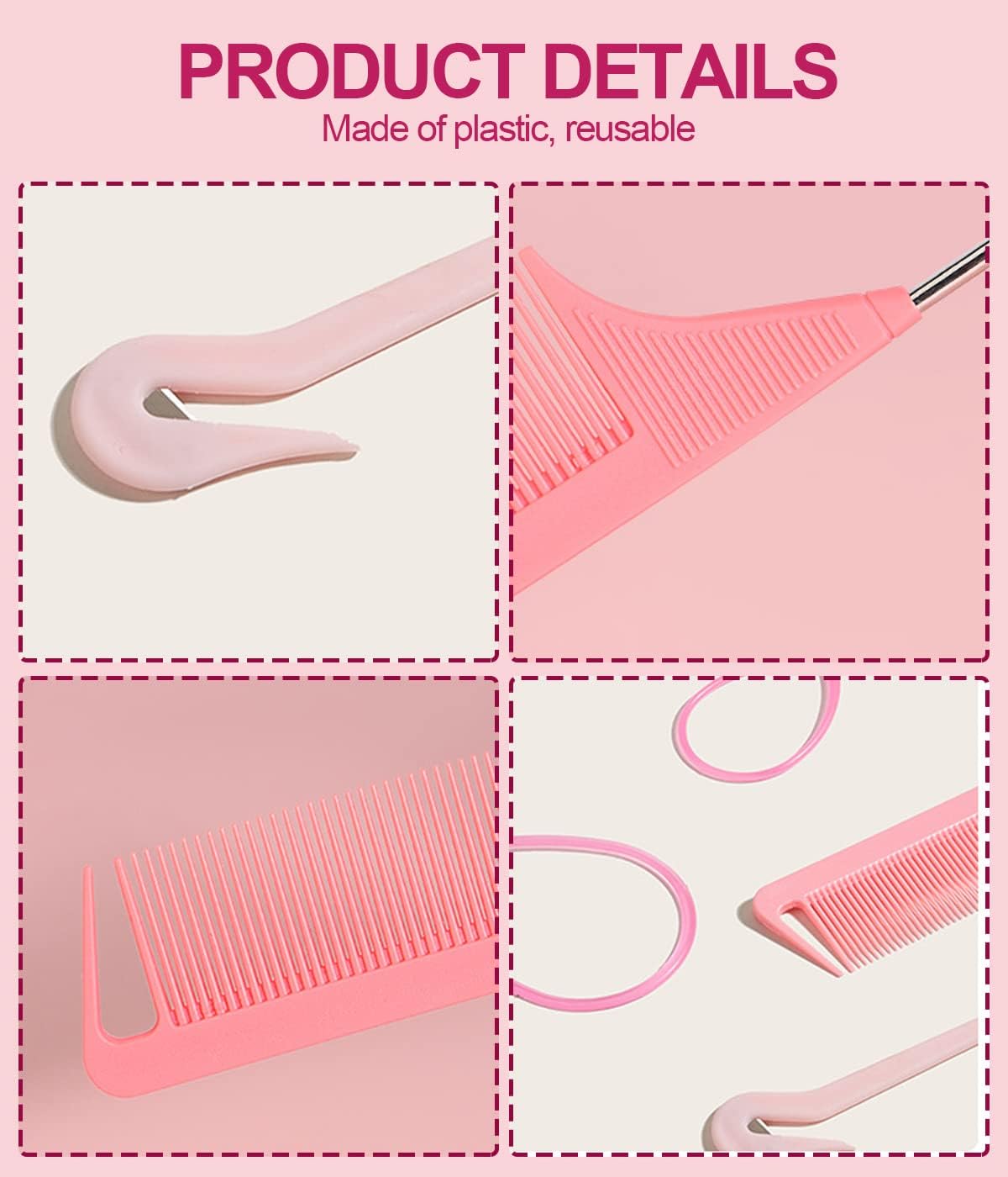 XPEX Set of 6 Women Hair Accessories Styling Tools Accessories DIY Hair Bands