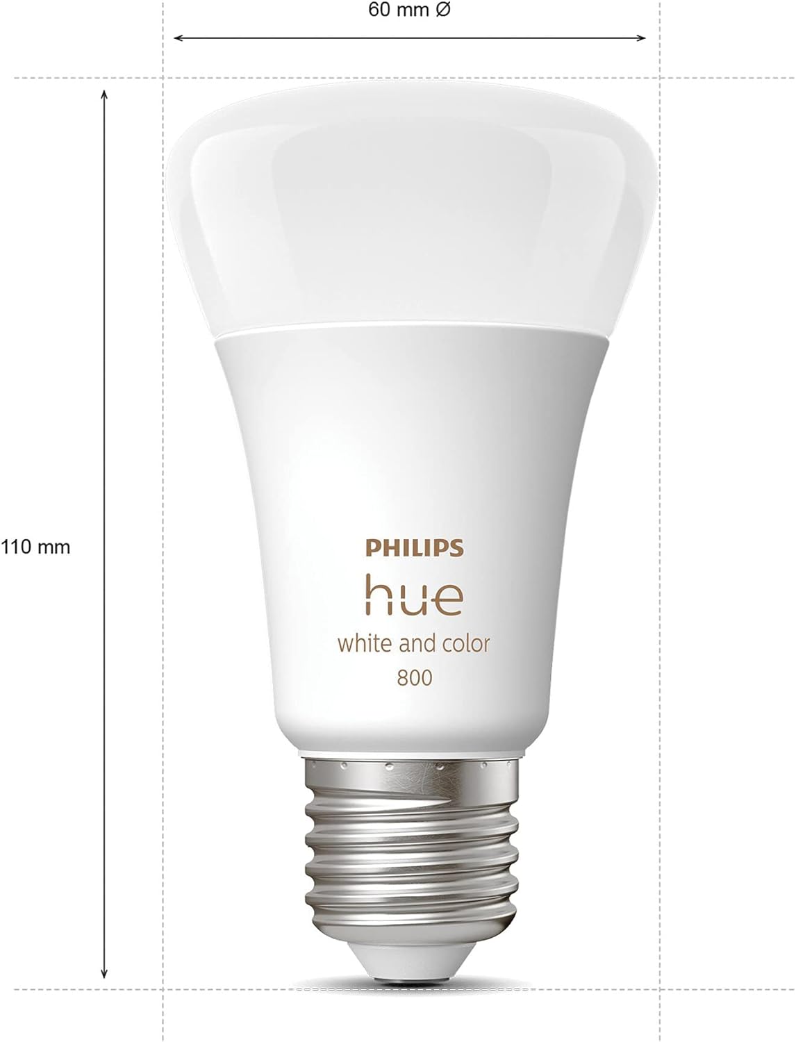 Philips Hue White and Color Ambiance Smart LED Light Bulb, E27, White or Coloured Light, 15W, Pack of 2