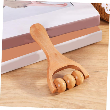 Anneome 2 Pezzi Strumento a rulli massaggi attrezzatura palestra kit palestra massaggianti attrezzo massaggiatore cervicale massaggiatori manuali per muscoli il massaggiante di legno