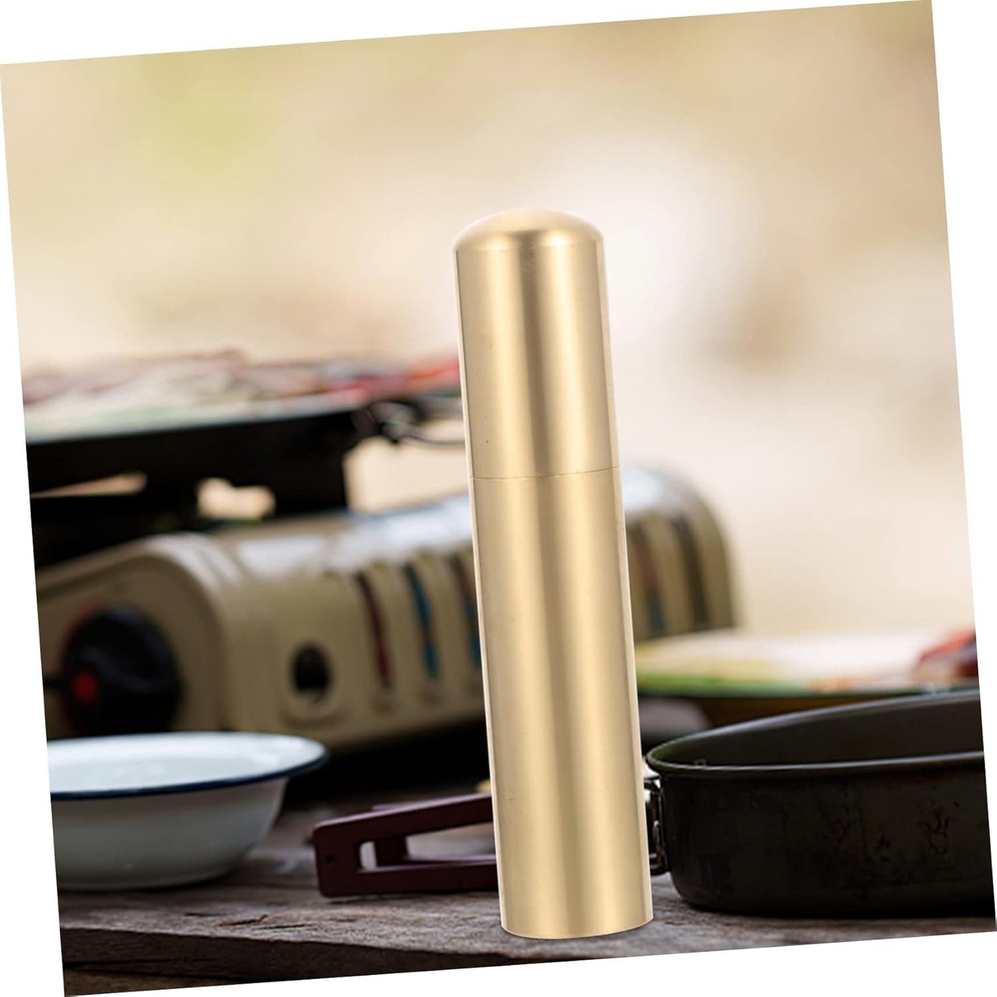 JUMPLAWN Outdoor Match Case Portable Camping Match Holder Durable Metal Survival Match Container