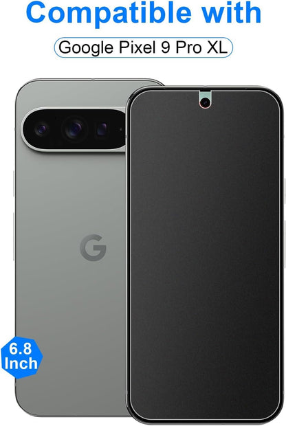 QUESPLE 2 Pack for Google Pixel 9 Pro XL Anti-Glare Matte TPU Screen Protector 6.8 Inch, Smooth and Responsive Touch Screen Protector Film for Gamming, [Support Fingerprint Unlock] [Self-Healing] [Not Glass]