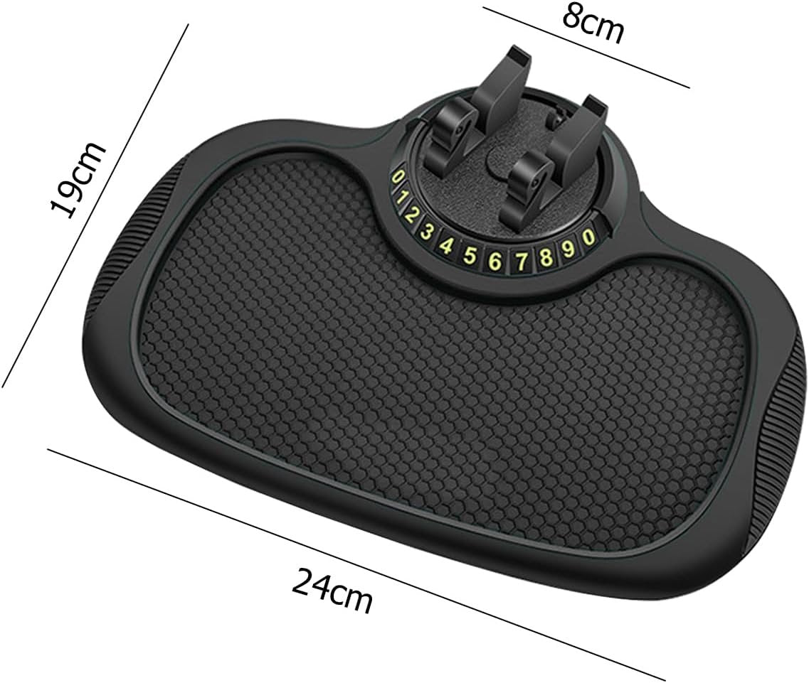 JNNJ Non-Slip Mat for Car Mobile Phone Holder, Non-Slip Mobile Phone Mat for Car, Mobile Phone Holder on Dashboard Centre Console Non-Slip Mat (Red Edge)