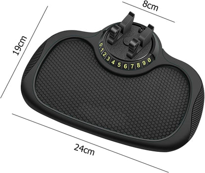 JNNJ Non-Slip Mat for Car Mobile Phone Holder, Non-Slip Mobile Phone Mat for Car, Mobile Phone Holder on Dashboard Centre Console Non-Slip Mat (Red Edge)