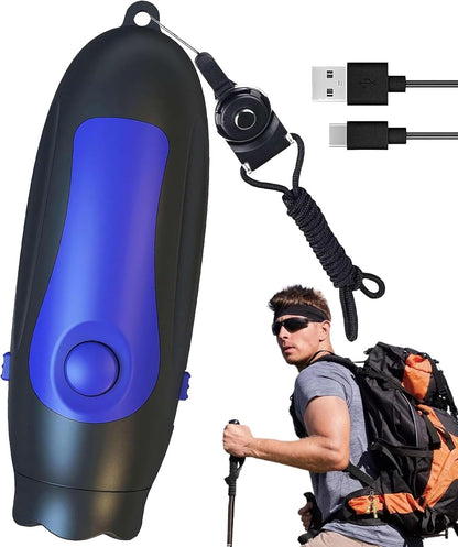 Generico Electric Whistle, Loud Safety Whistle with Lanyard, Rechargeable 3-Tone Adjustable Volume, Multifunctional High-Decibel Alert Tool (1 Piece, Black), for Coaching, Sports, Outdoor Use