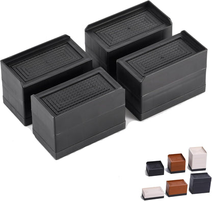 LUCKYQTQH Bed Risers Adjustable Furniture Risers Heavy Duty，Rectangle Bed Risers 3 Inches，Desk Risers for Sofa Couch Bed Frame ，Supports Up to 3000 lbs (4 Piece Set)
