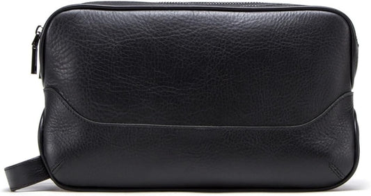 Toiletry Bag, Toiletry Bag for Men, Leather Shaving Bag for Men, Leather Dopp Kit for Men, Mens Travel Toiletry Bag, Hygiene & Grooming Kit Organizer(Black)