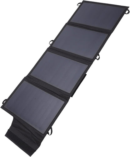 22W Portable Foldable Solar Power Bank Dual USB Charger Hiking Travel Camping