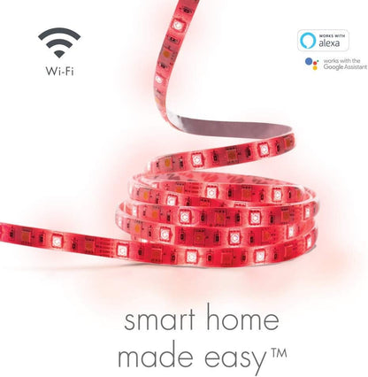 Globe Electric 50053 Collection Smart Strip Light, 16.4 ft, Multi-Color