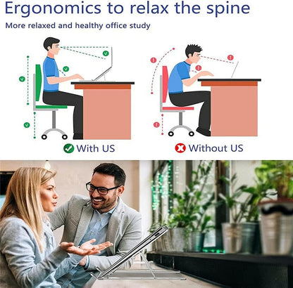 Adjustable Folding Cooling Laptop Stand Notebook Bracket Portable Tablet Holder (Black)