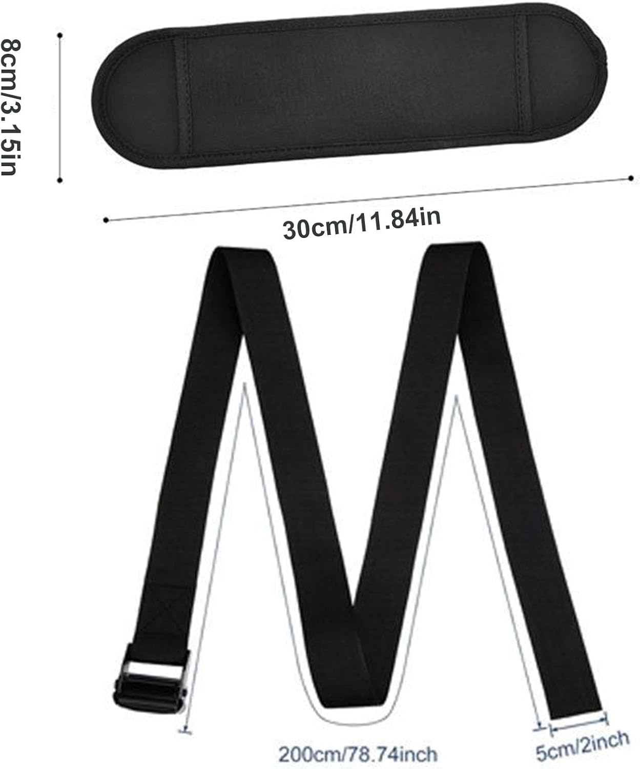 Hamstring Curl Strap - Adjustable Leg Bands | Resistance Band | Workout Equipment, Home Gym Accessories For Strength Training & Injury Prevention - 200x5cm