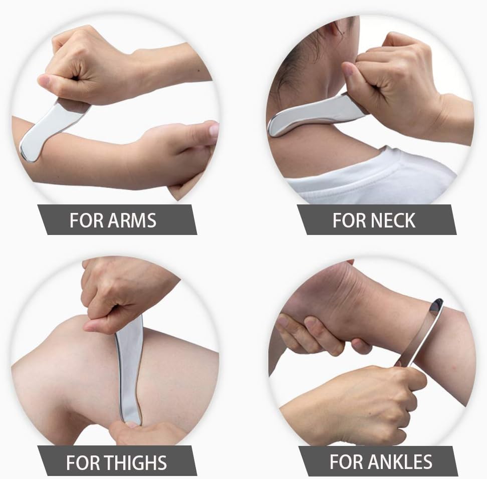 JUYOU Gua Sha Tools, Stainless Steel Scraping Massage Tool, IASTM Tools, Myofascial Scraping Tools To Physical Therapy, Scar Tissue and Soft Tissue